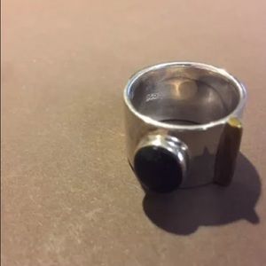 Silpada Sterling stone ring EUC